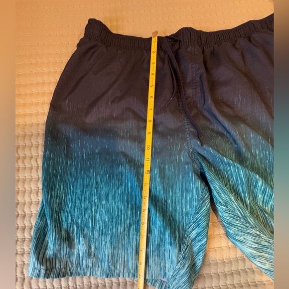 Men's Large XXL Nike Rush Blue Ombre Volley Swim Trunks Shorts Mesh Liner - Picture 9 of 10
